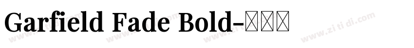 Garfield Fade Bold字体转换